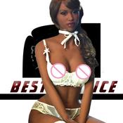 supply 100cm proportional figure sample beautiful black tpe silicone sex doll sex toy for woman doll produced by Automatic Woman